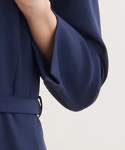 プリーツワンピース・共布ベルト 2点セット