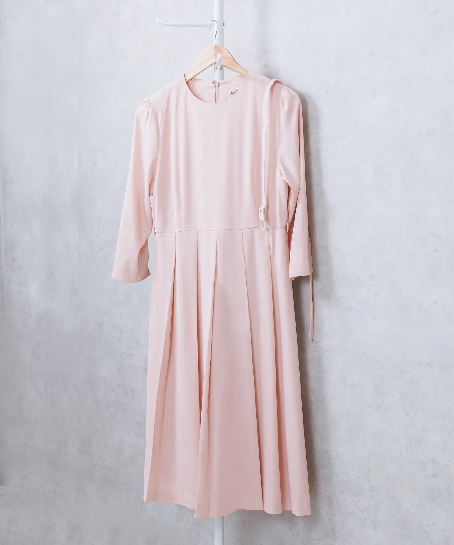 プリーツワンピース・共布ベルト 2点セット