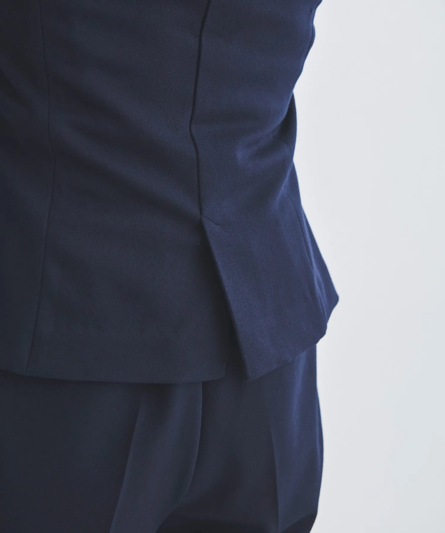 ノーカラージャケット・リボンベルトパンツ 3点セット