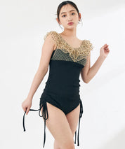 ドットチュールワンピーススイムウェア