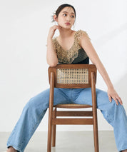 ドットチュールワンピーススイムウェア