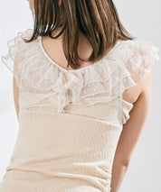 ドットチュールワンピーススイムウェア