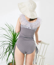 ドットチュールワンピーススイムウェア