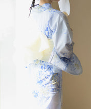 夏花浴衣 藤露の涼風 4点セット(浴衣・兵児帯・腰紐×2)