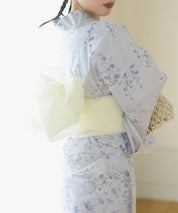 夏花浴衣 木蓮雲隠れ 4点セット(浴衣・兵児帯・腰紐×2)