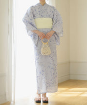 夏花浴衣 木蓮雲隠れ 下駄付き5点セット(浴衣・兵児帯・腰紐×2・下駄)