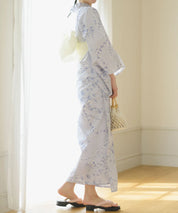 夏花浴衣 木蓮雲隠れ 下駄付き5点セット(浴衣・兵児帯・腰紐×2・下駄)