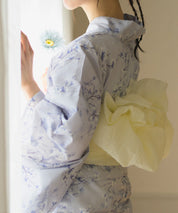 夏花浴衣 木蓮雲隠れ 4点セット(浴衣・兵児帯・腰紐×2)