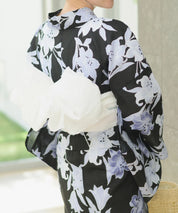 夏花浴衣 月下の百合調べ 4点セット(浴衣・兵児帯・腰紐×2)