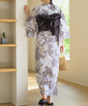 夏花浴衣 和花の柔香 下駄付き5点セット(浴衣・兵児帯・腰紐×2・下駄)