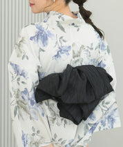 夏花浴衣 淡花映し 4点セット(浴衣・兵児帯・腰紐×2)