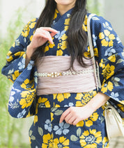 夕涼浴衣 星夜の花姫 二部式3点セット(上衣・下衣・兵児帯)