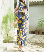 夕涼浴衣 星夜の花姫 二部式3点セット(上衣・下衣・兵児帯)