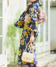 夕涼浴衣 星夜の花姫 二部式3点セット(上衣・下衣・兵児帯)