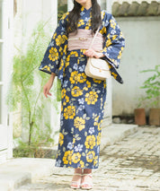 夕涼浴衣 星夜の花姫 二部式3点セット(上衣・下衣・兵児帯)