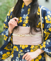 夕涼浴衣 星夜の花姫 二部式3点セット(上衣・下衣・兵児帯)