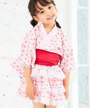 【全4色】キッズ浴衣 シフォン帯 / 単品