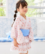 【ぷかぷか金魚のゆめ】帯が選べる! キッズ浴衣 3点セット