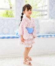 【ぷかぷか金魚のゆめ】帯が選べる! キッズ浴衣 3点セット