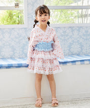 【ぷかぷか金魚のゆめ】帯が選べる! キッズ浴衣 3点セット