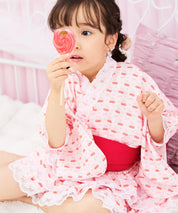 【ときめきさくらんぼ】帯が選べる! キッズ浴衣 3点セット