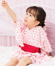 【ときめきさくらんぼ】帯が選べる! キッズ浴衣 3点セット