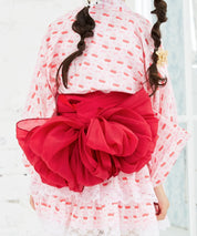 【ときめきさくらんぼ】帯が選べる! キッズ浴衣 3点セット