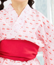 【ときめきさくらんぼ】帯が選べる! キッズ浴衣 3点セット