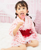 【ときめきさくらんぼ】帯が選べる! キッズ浴衣 3点セット