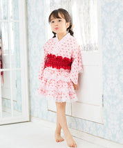 【ときめきさくらんぼ】帯が選べる! キッズ浴衣 3点セット