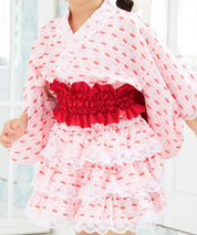 【ときめきさくらんぼ】帯が選べる! キッズ浴衣 3点セット