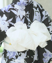 夏花浴衣 月下の百合調べ 4点セット(浴衣・兵児帯・腰紐×2)