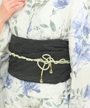 夏花浴衣 淡花映し 4点セット(浴衣・兵児帯・腰紐×2)