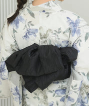 夏花浴衣 淡花映し 4点セット(浴衣・兵児帯・腰紐×2)