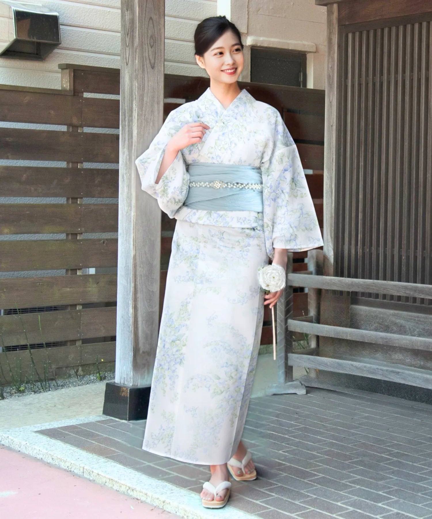儚夏浴衣 すずらんの夢 下駄付き5点セット(浴衣・兵児帯・腰紐×2・下駄