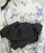 夏花浴衣 淡花映し 下駄付き5点セット(浴衣・兵児帯・腰紐×2・下駄)