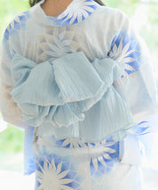 夕涼浴衣 月波水音 二部式3点セット(上衣・下衣・兵児帯)