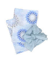 夕涼浴衣 月波水音 二部式3点セット(上衣・下衣・兵児帯)