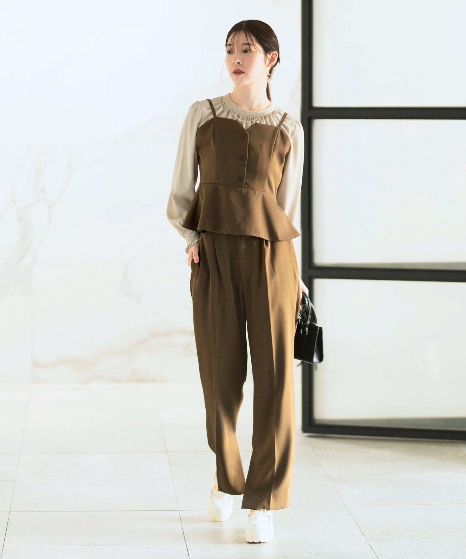 ジョーゼットカセットビスチェ・パンツセットアップ