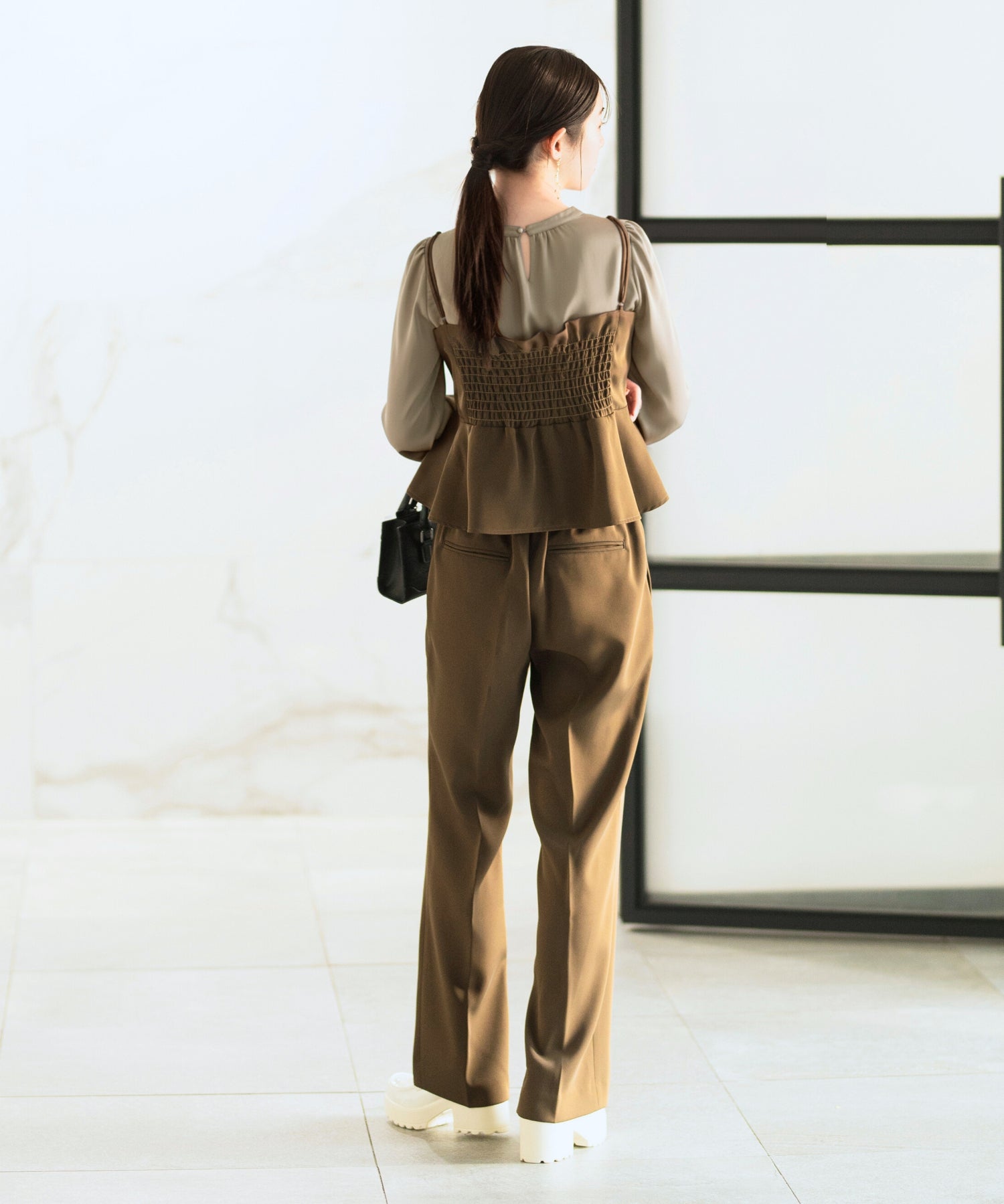 ジョーゼットカセットビスチェ・パンツセットアップ
