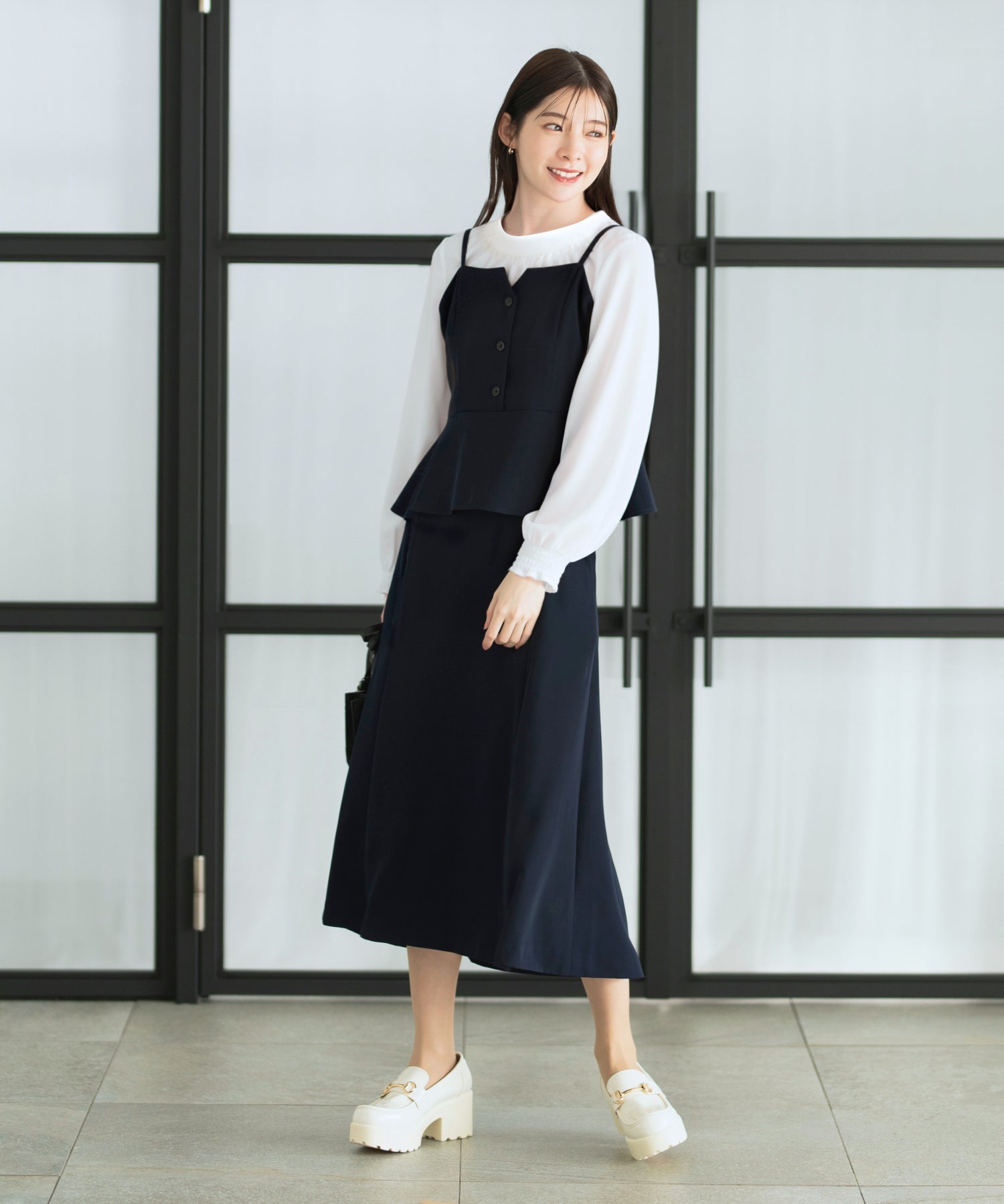 ジョーゼットカセットビスチェ・スカートセットアップ