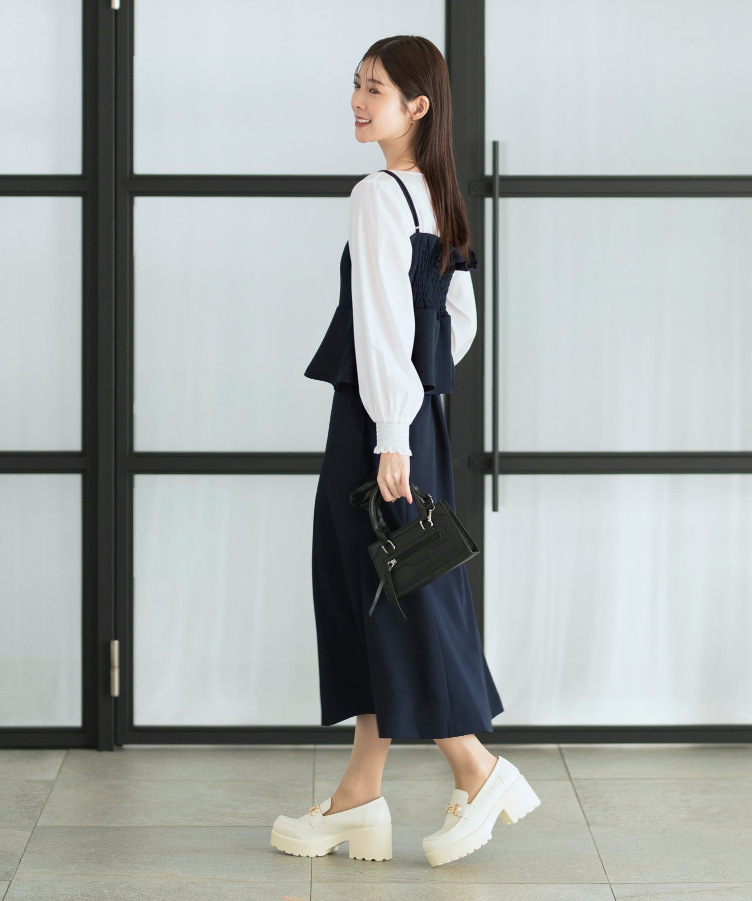 ジョーゼットカセットビスチェ・スカートセットアップ