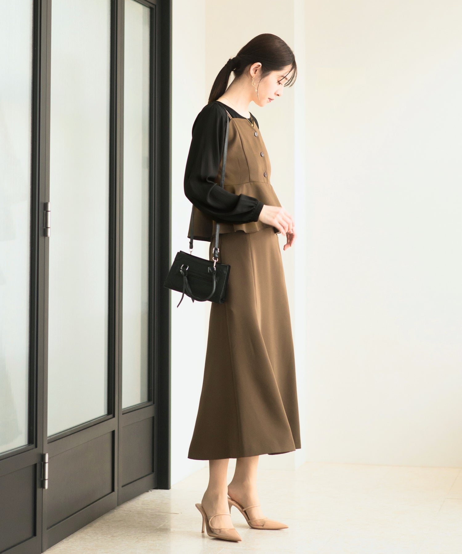 ジョーゼットカセットビスチェ・スカートセットアップ