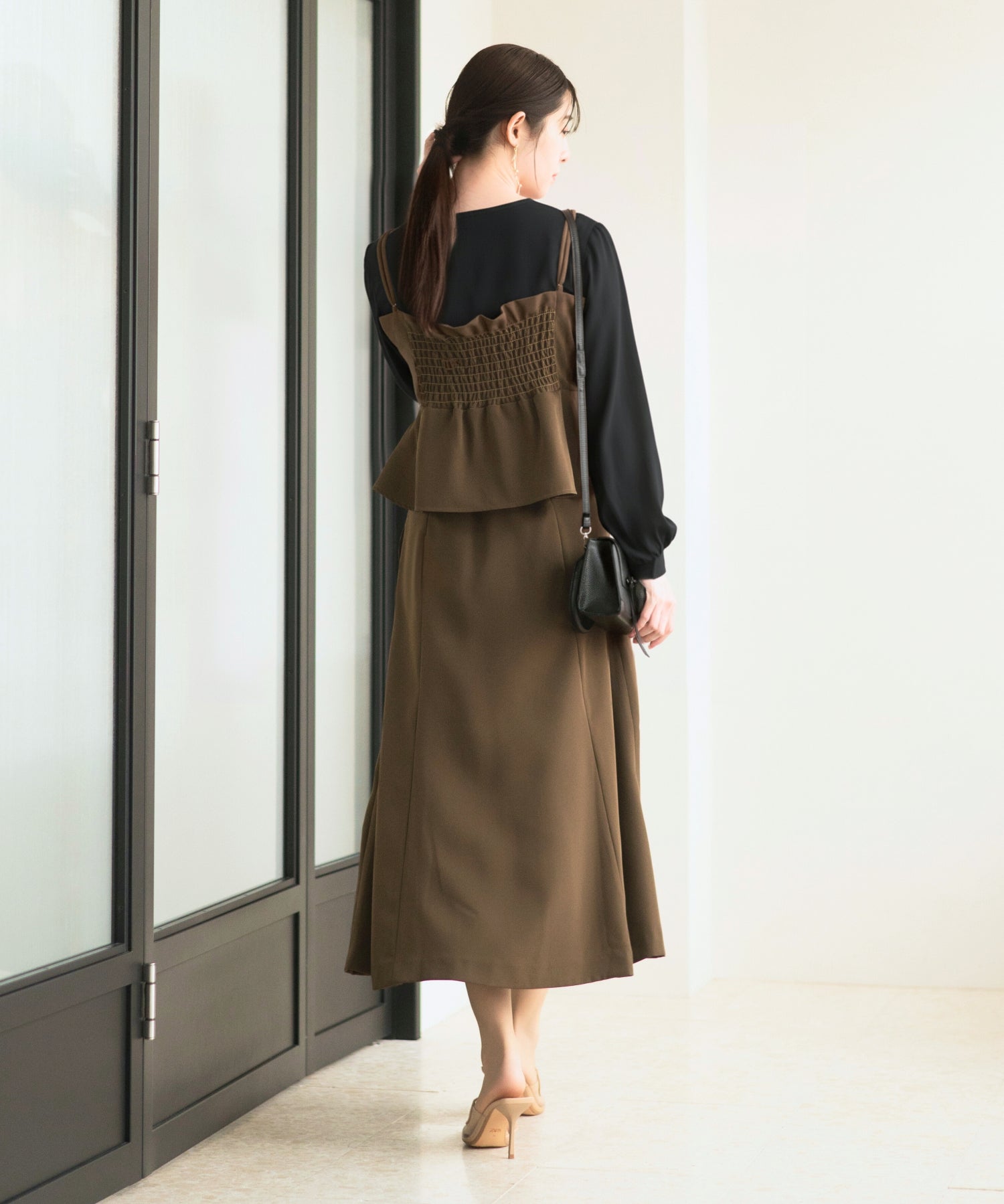 ジョーゼットカセットビスチェ・スカートセットアップ