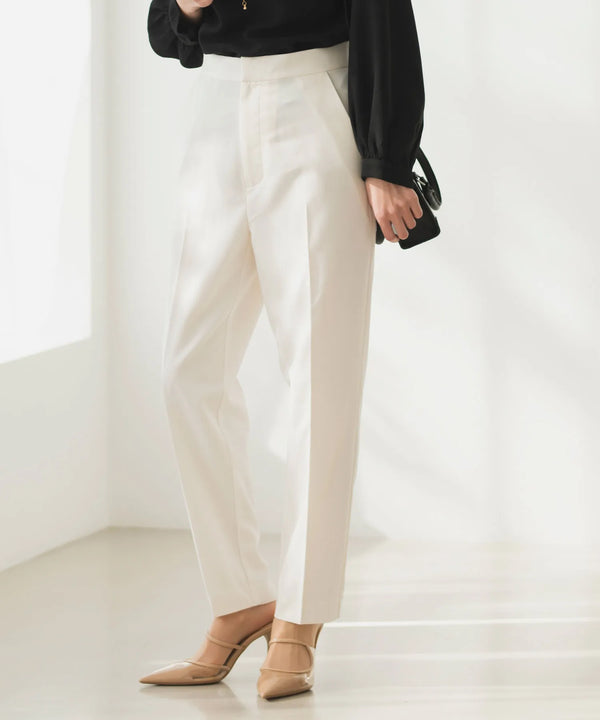 【セットアップ対応/洗える/防シワ/UV/花粉防止】アンクル丈テーパードパンツ 単品