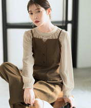 ペプラムキャミソールビスチェ