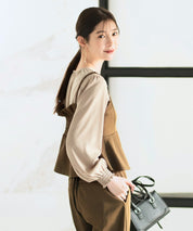 ペプラムキャミソールビスチェ