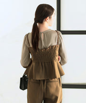 ペプラムキャミソールビスチェ