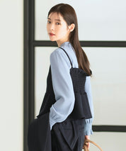 ペプラムキャミソールビスチェ