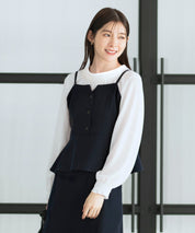 ペプラムキャミソールビスチェ